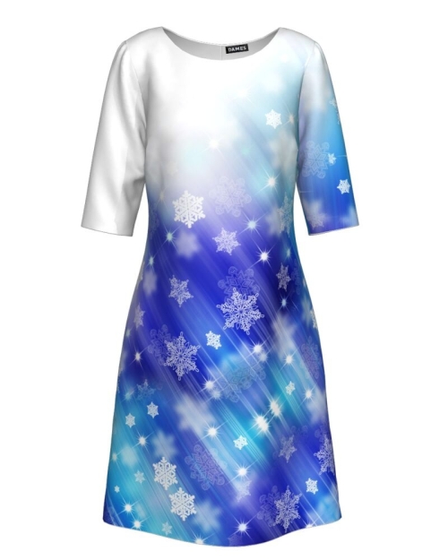 Rochie casual imprimata Fulgi de zapada CMD308 - Img 1