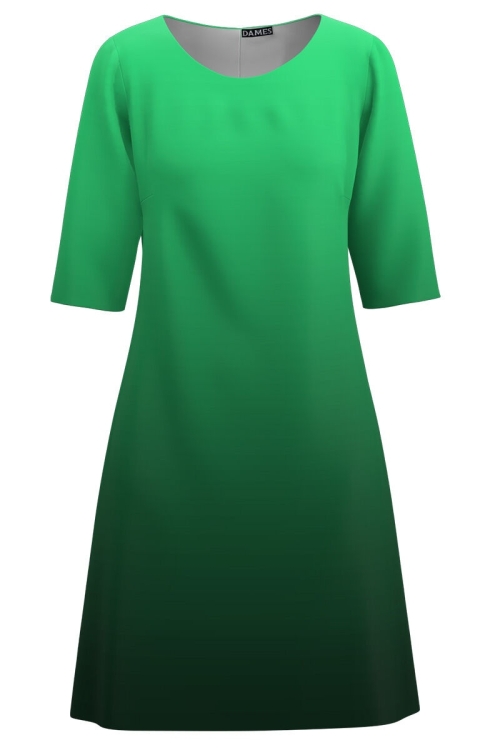 Rochie casual imprimata in nuante verde degrade CMD3187 - Img 2
