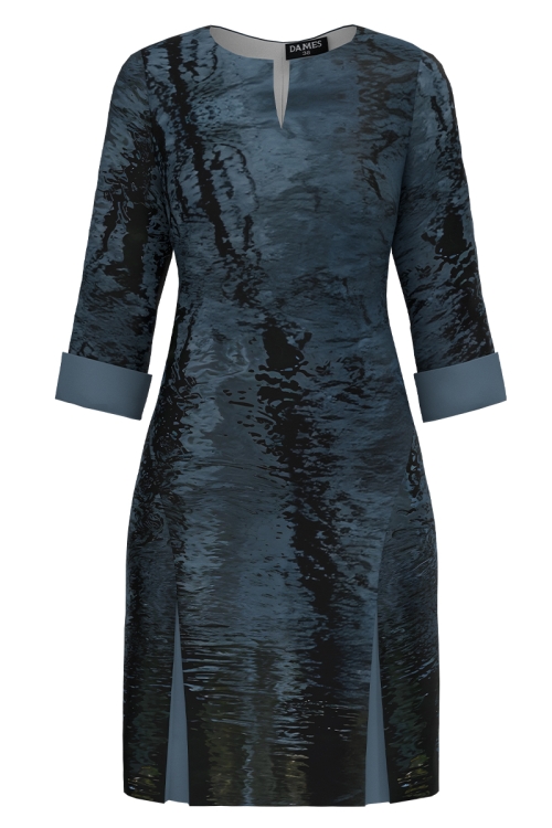 Rochie casual in degrade cu detalii in contrast AW24
