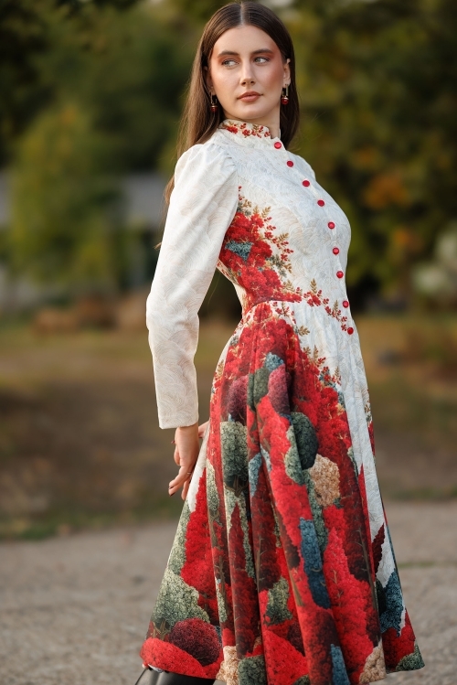 Rochie clos cu guler tunica Poveste de Toamna - Img 2