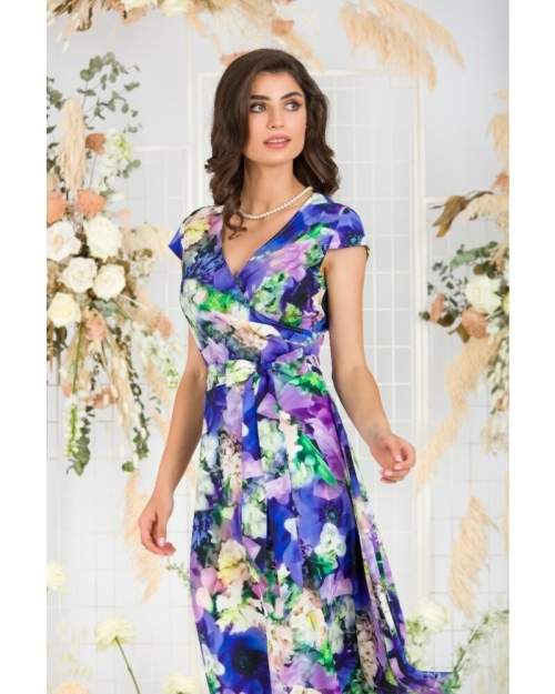 Rochie clos eleganta de vara imprimata Anemone CMD92 - Img 3