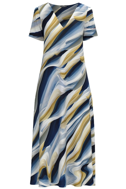 Rochie de vara lunga cu buzunare imprimata multicolor SS24 - Img 2