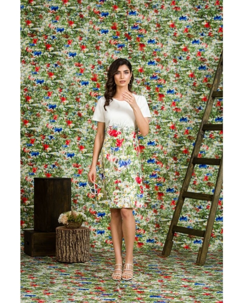 Rochie evazata imprimata digital CMD56 - Img 4