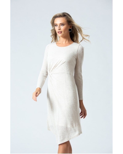 Rochie office PREMIUM cu plii in talie DP074 - Img 4