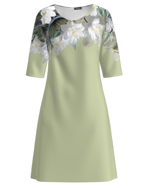 Rochie vernil casual imprimata cu model floral CMD2543 - Img 1
