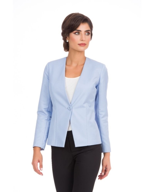 Sacou bleu office cambrat CMD3390 - Img 3