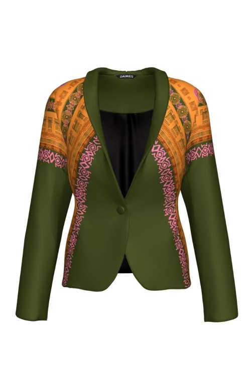 Sacou cambrat imprimat Aztec CMD283 - Img 2