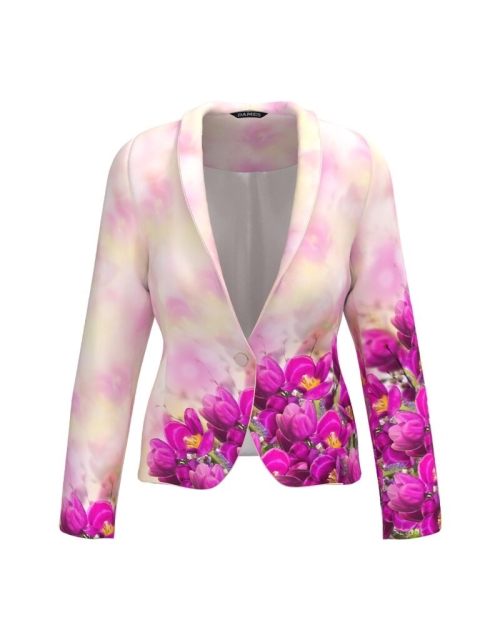 Sacou cambrat imprimat Magnolii CMD4022