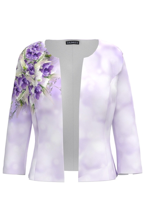 Sacou cambrat imprimat Violete CMD4157