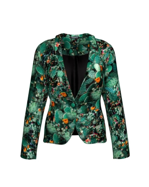 Sacou casual imprimat cu model floral Flori de cactus CMD318