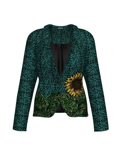 Sacou casual imprimat Floarea soarelui CMD328