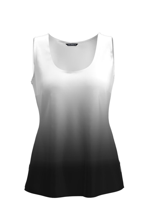Top casual alb negru imprimat in degrade CMD1980 - Img 2