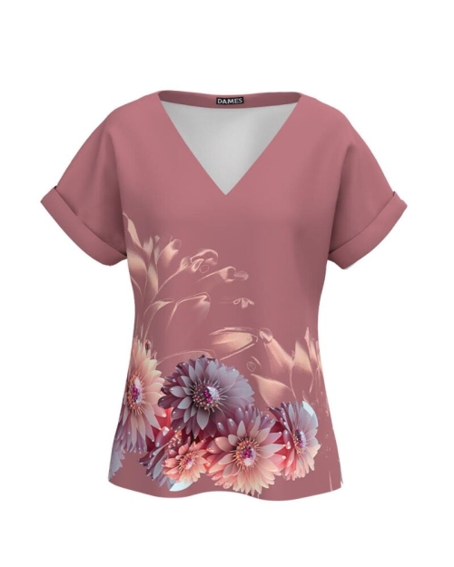 Bluza de vara cu maneca raglan imprimata cu model floral CMD4467 - Img 1
