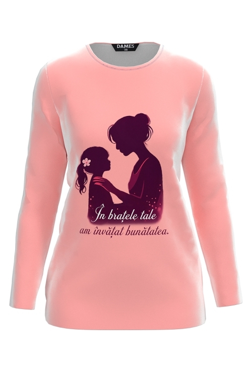 Bluza din catifea cu mesaj pentru Mama