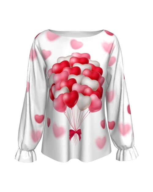 Bluza imprimata digital Balloon Hearts
