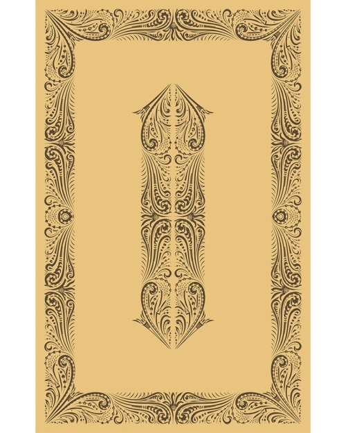 Fata de masa bej din satin imprimat cu model floral CMD1728 - Img 3