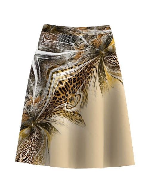 Fusta clos imprimata cu model animal print CMD3856