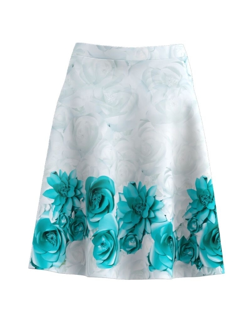 Fusta clos imprimata cu model floral CMD3229