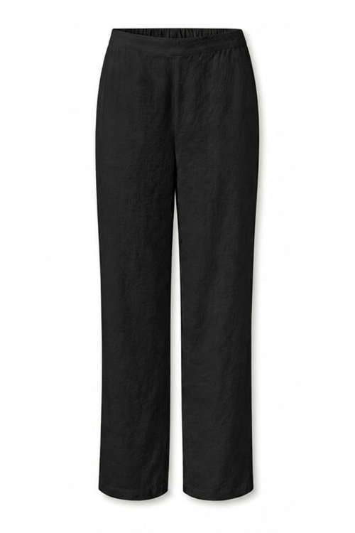 Pantaloni negri drepti din vascoza