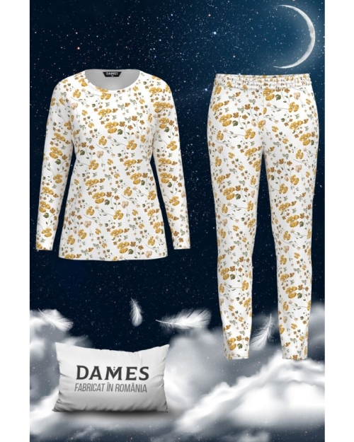 Pijamale de dama cu imprimeu floral CMD1435