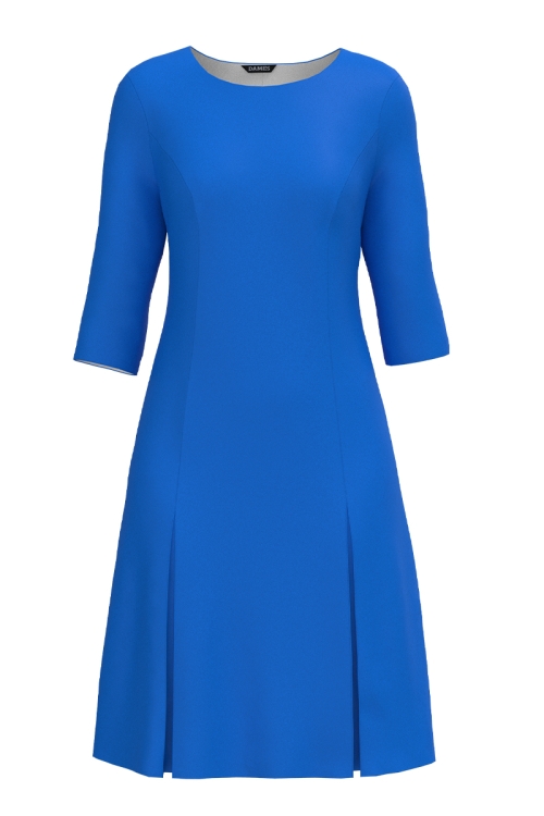 Rochie albastra cu pliuri