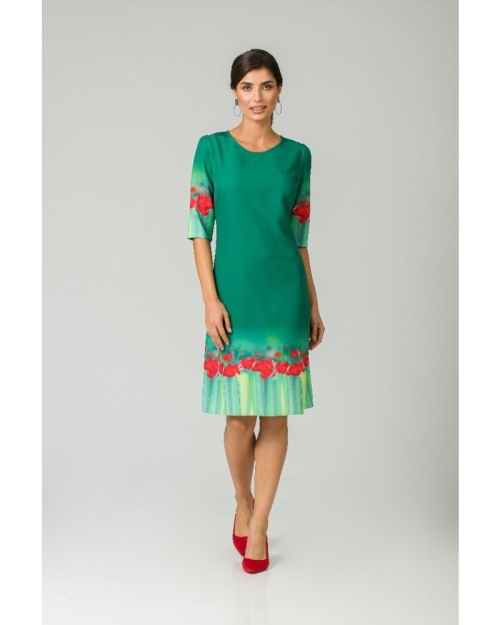 Rochie casual cu maneca imprimata digital floral MACI CMD200 - Img 3