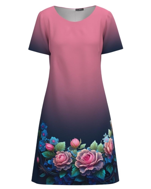Rochie casual imprimata cu model floral CMD4252