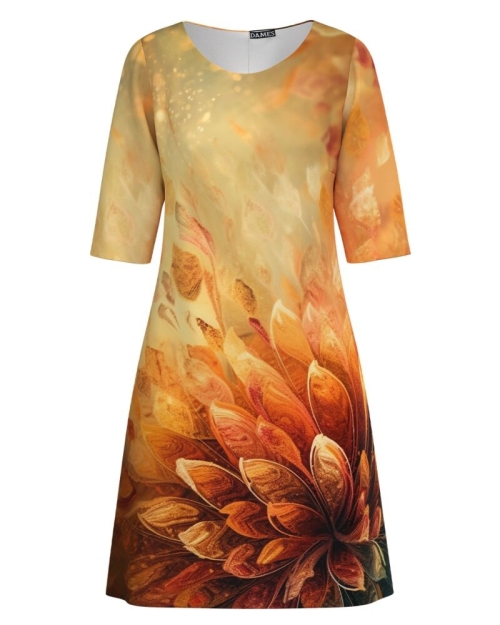 Rochie casual imprimata cu model floral CMD4619