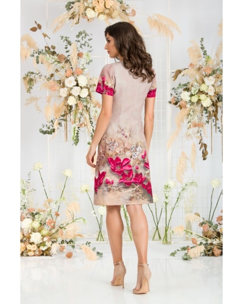Rochie casual imprimata cu model floral CMD623 - Img 8