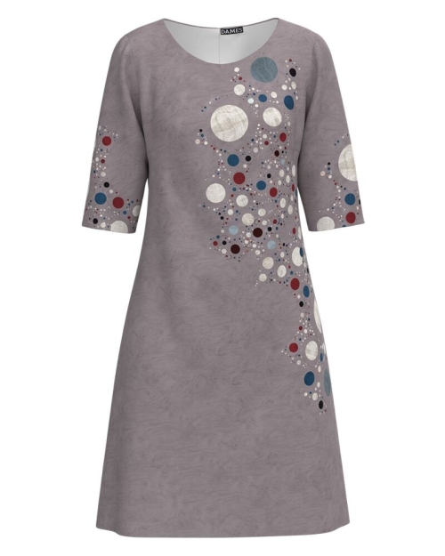 Rochie casual imprimata cu model multicolor CMD3088