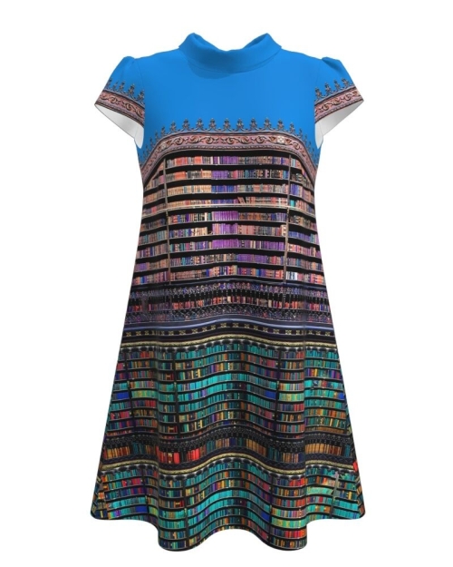 Rochie casual imprimata digital Carti CMD132 - Img 1