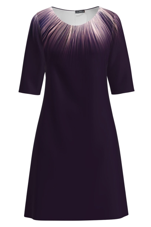 Rochie casual mov imprimata digital CMD1151 - Img 2