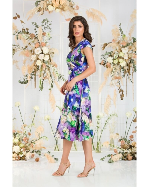 Rochie clos eleganta de vara imprimata Anemone CMD92 - Img 4