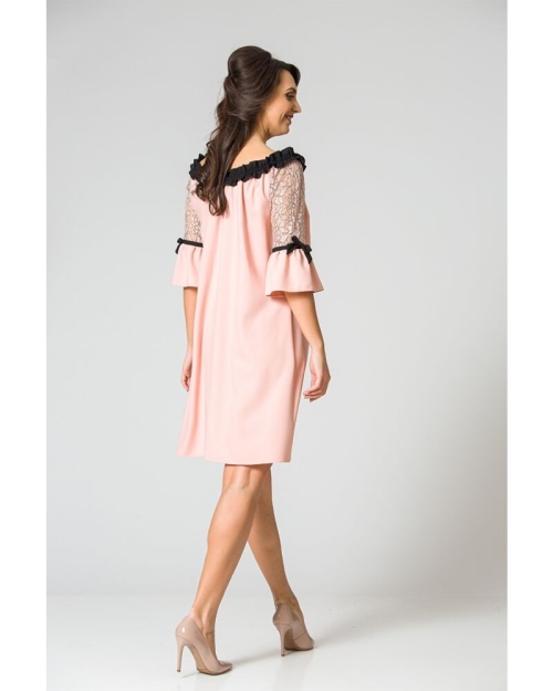 Rochie eleganta cu detalii in contrast DM126 - Img 6