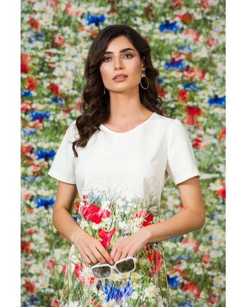 Rochie evazata imprimata digital CMD56 - Img 5