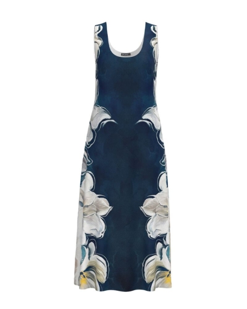 Rochie lunga casual de vara cu buzunare imprimata floral SS24