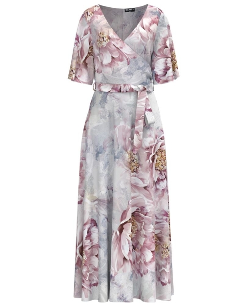 Rochie lunga eleganta de seara imprimata cu model Floral CMD4137