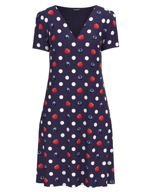 Rochie mov casual de vara imprimată cu model buline CMD2899