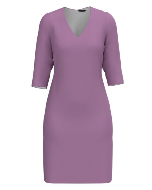 Rochie office mov cu decolteu in V CMD4847 - Img 1