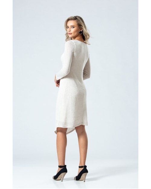 Rochie office PREMIUM cu plii in talie DP074 - Img 5