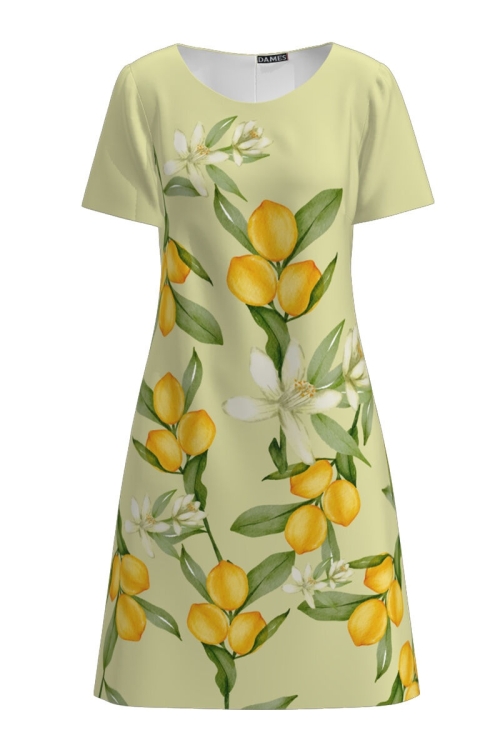Rochie vernil casual de vara imprimata Flori de lamai CMD714 - Img 2