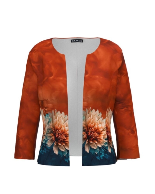 Sacou cambrat imprimat cu model floral CMD4683
