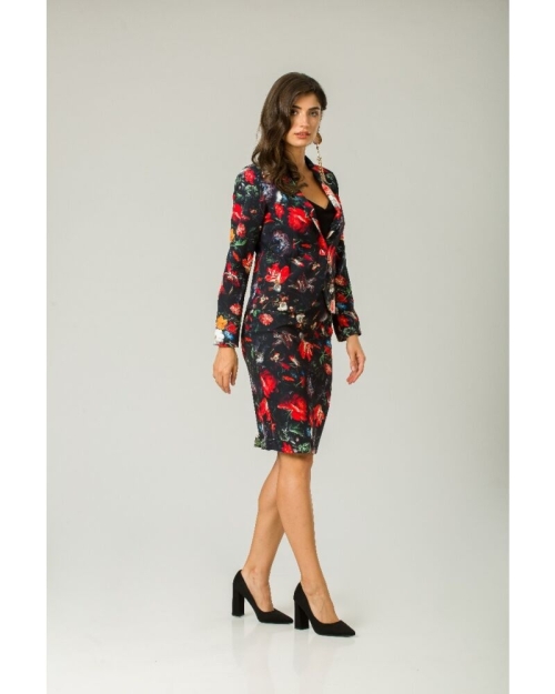 Sacou cambrat imprimat digital model floral A063 - Img 5