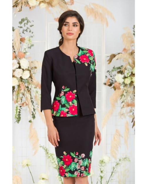 Sacou cambrat imprimat Floral CMD583 - Img 2