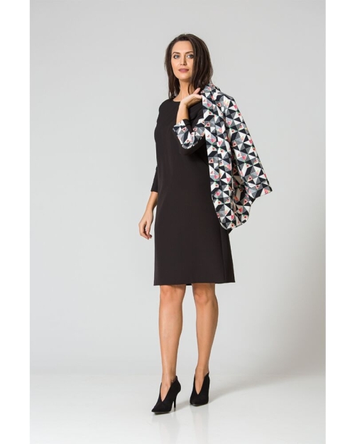 Sacou casual cu imprimeu geometric DP156 - Img 4
