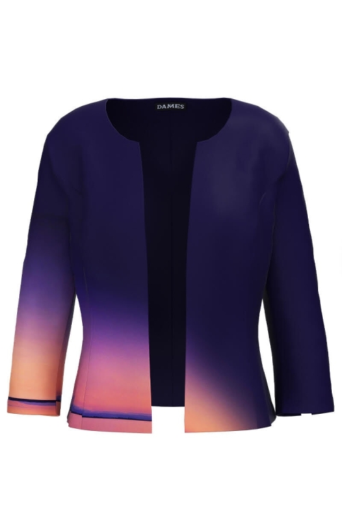 Sacou Digital Lavander cambrat imprimat in degrade CMD3107 - Img 2