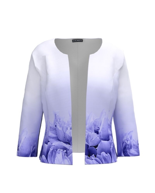 Sacou lila cambrat imprimat cu model Floral CMD1779