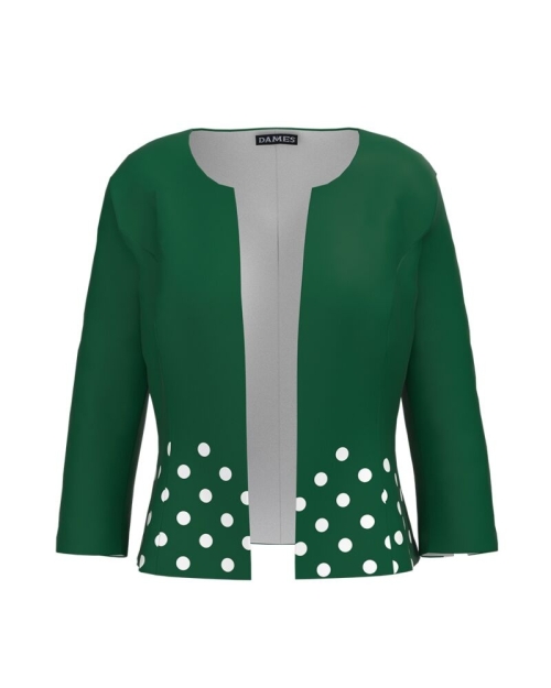 Sacou verde cambrat imprimat buline CMD1823