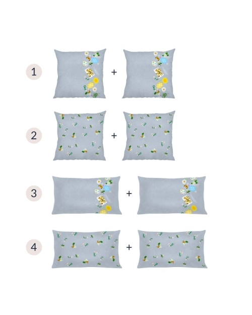 Set fete de perna decorative din catifea bleu imprimate cu model de Paste CMD2282 - Img 2