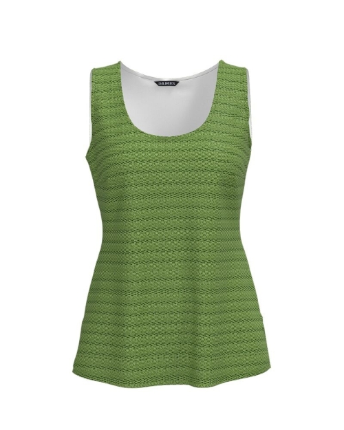 Top casual imprimat in nuante de verde CMD4963